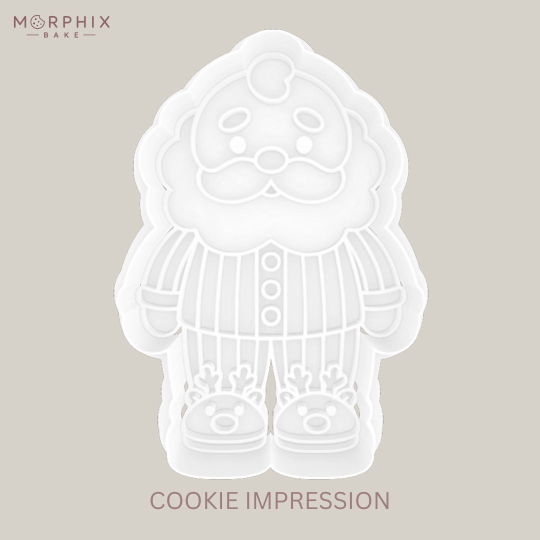 Santa in Pyjamas Cookie Cutter and Stamp