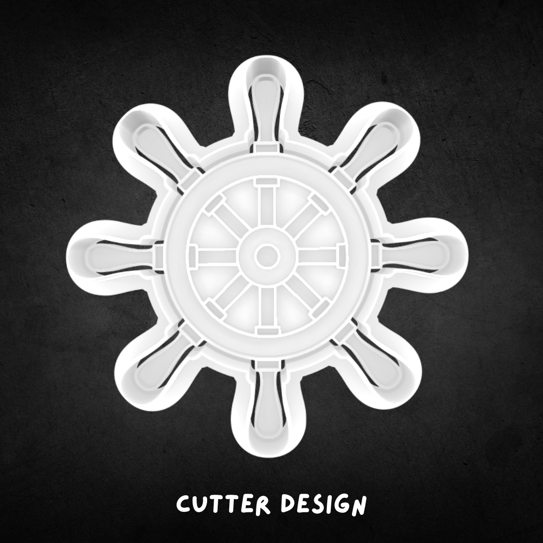 Ship Wheel Cookie Cutter and Stamp