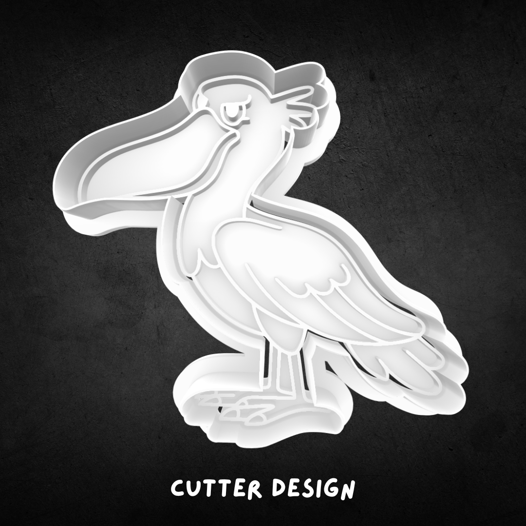 Shoebill Cookie Cutter and Stamp (Copy)