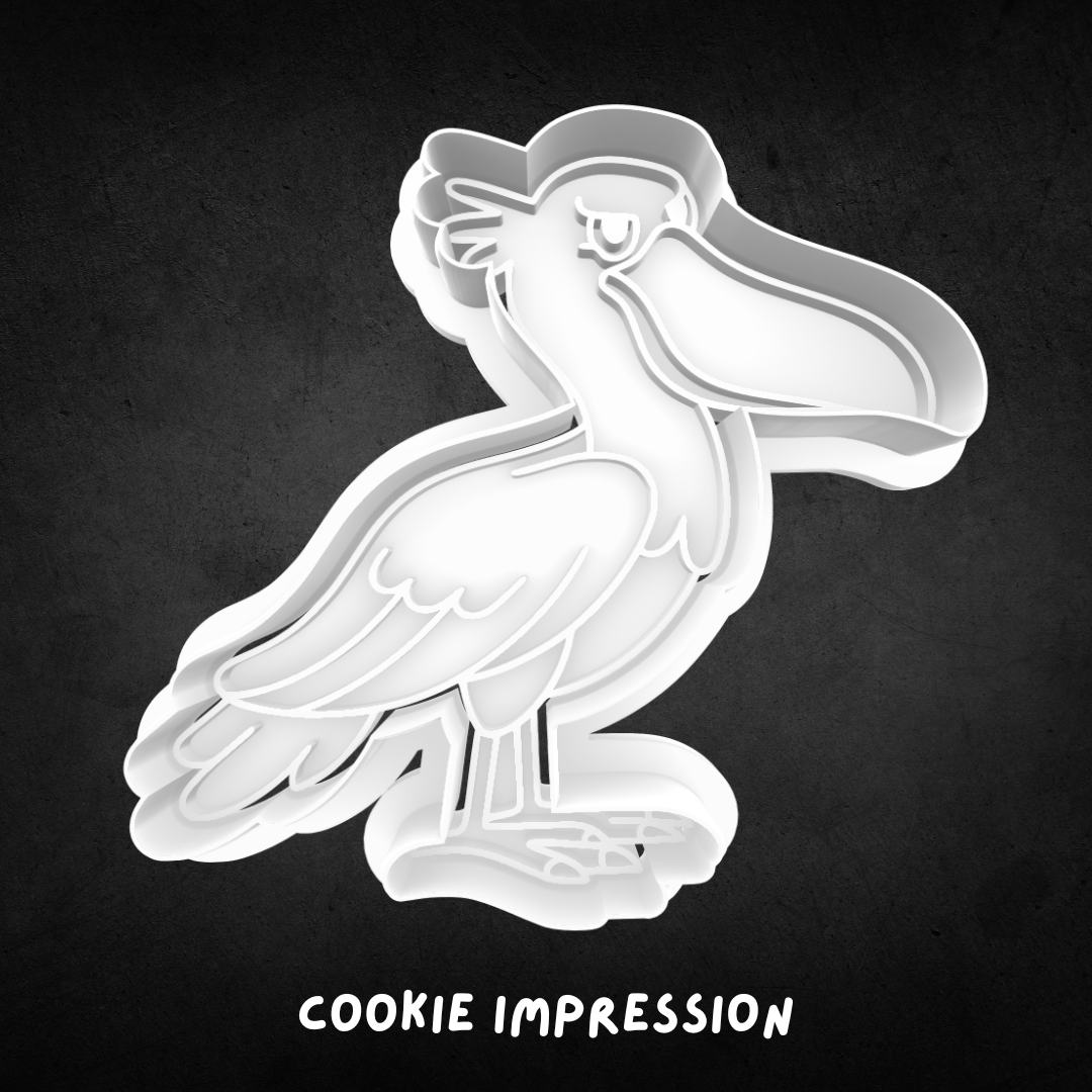 Shoebill Cookie Cutter and Stamp (Copy)