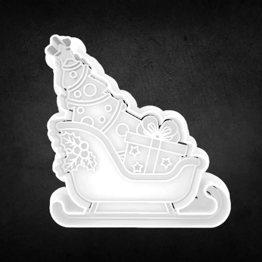 Christmas Sleigh Cookie Cutter and Stamp