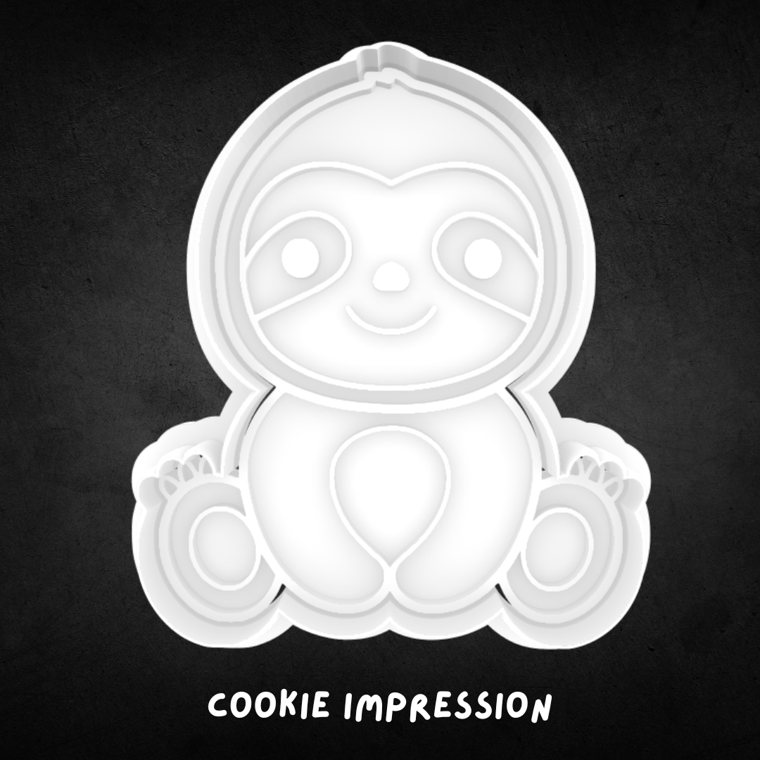 Sloth Cookie Cutter and Stamp