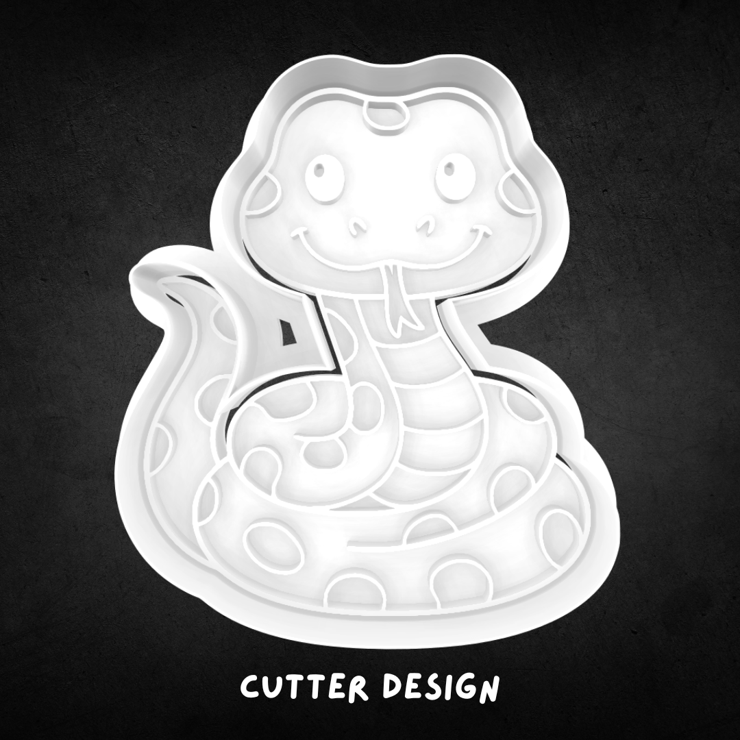 Snake 01 Cookie Cutter and Stamp