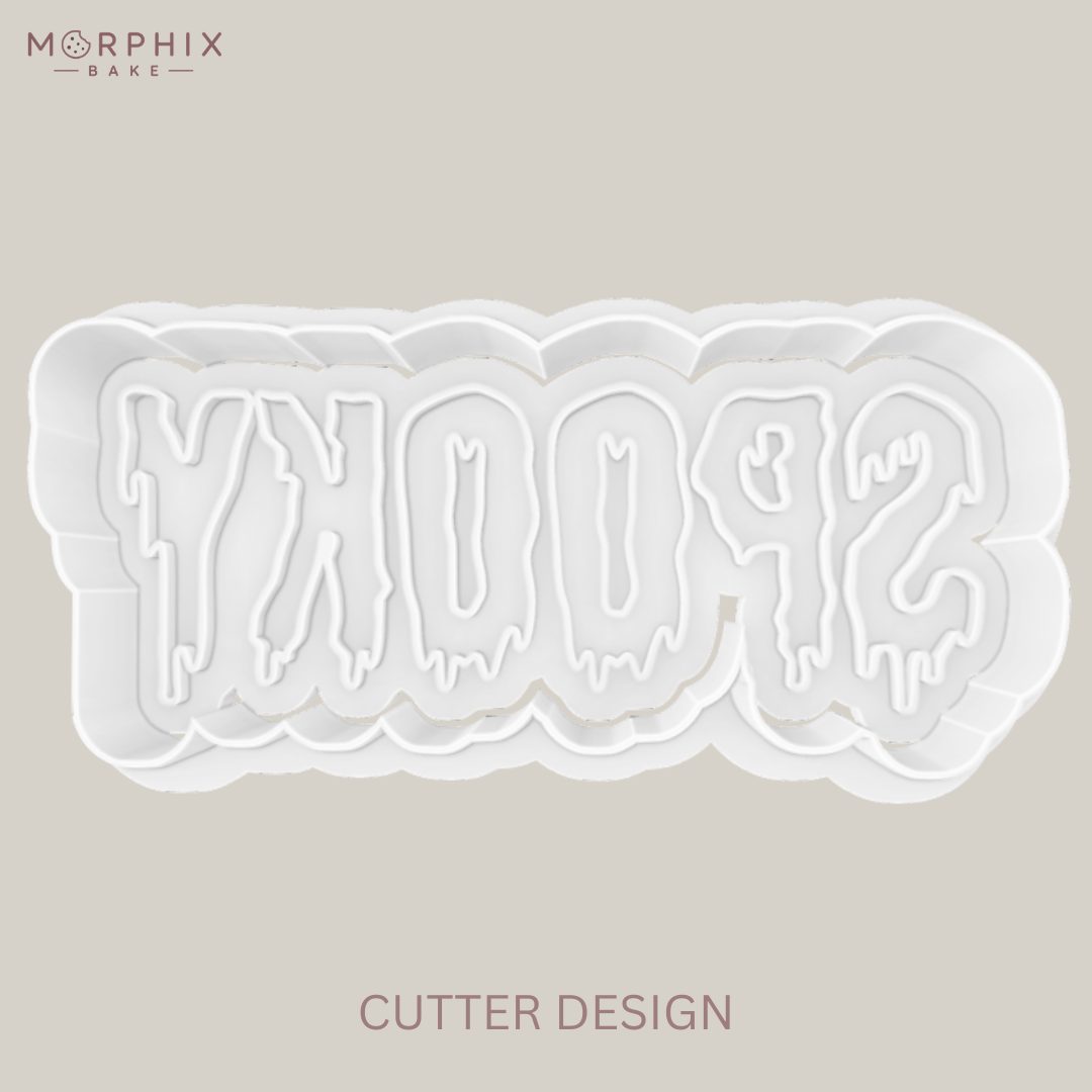 SPOOKY Word Cookie Cutter and Stamp