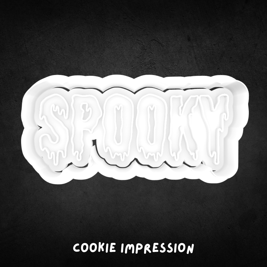 Halloween 'SPOOKY' Cookie Cutter and Stamp