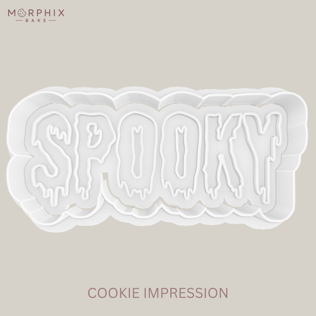 SPOOKY Word Cookie Cutter and Stamp