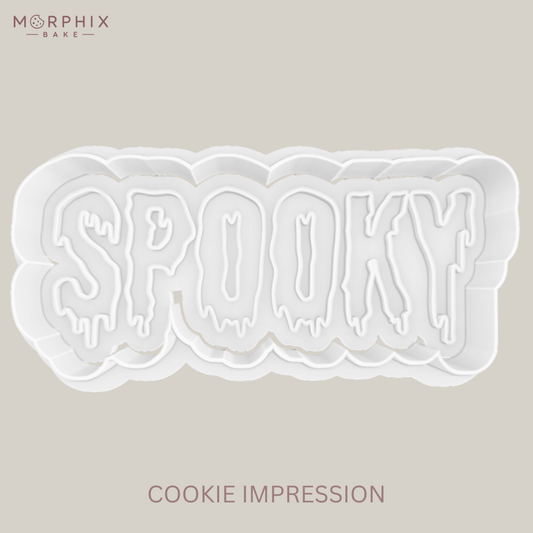 SPOOKY Word Cookie Cutter and Stamp
