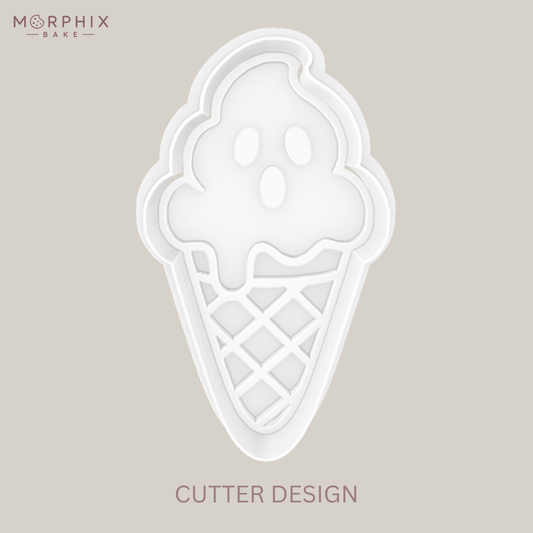 Spooky Ice Cream Cookie Cutter and Stamp