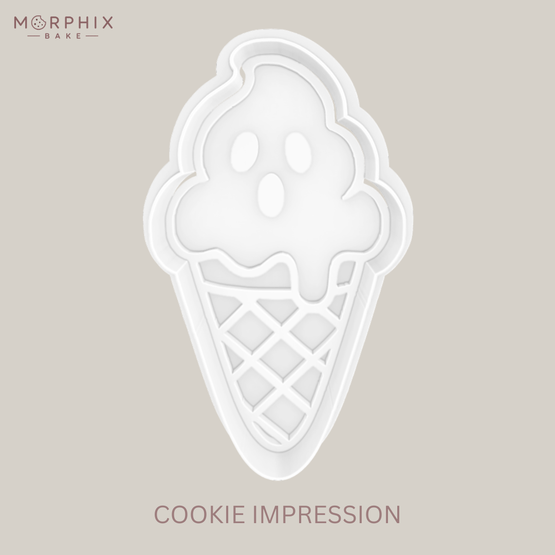 Spooky Ice Cream Cookie Cutter and Stamp