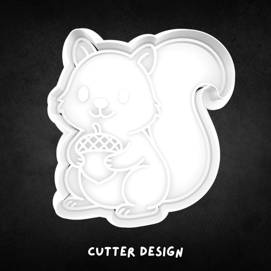Squirrel Cookie Cutter and Stamp