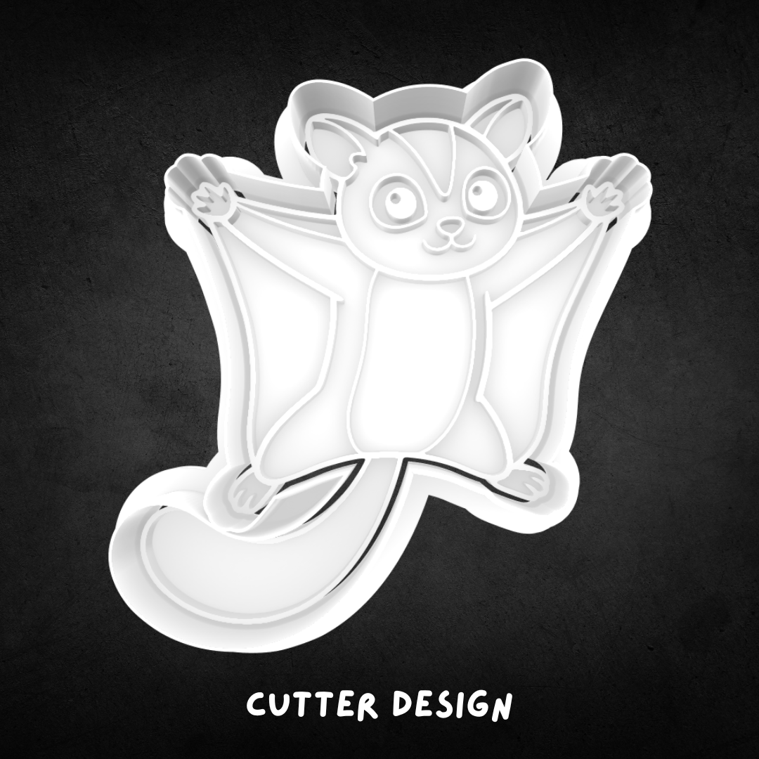 Sugar Glider Cookie Cutter and Stamp