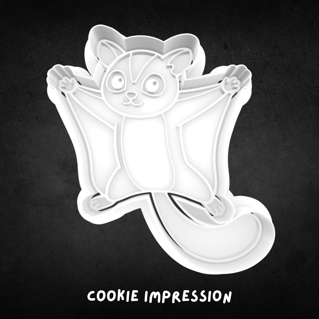 Sugar Glider Cookie Cutter and Stamp