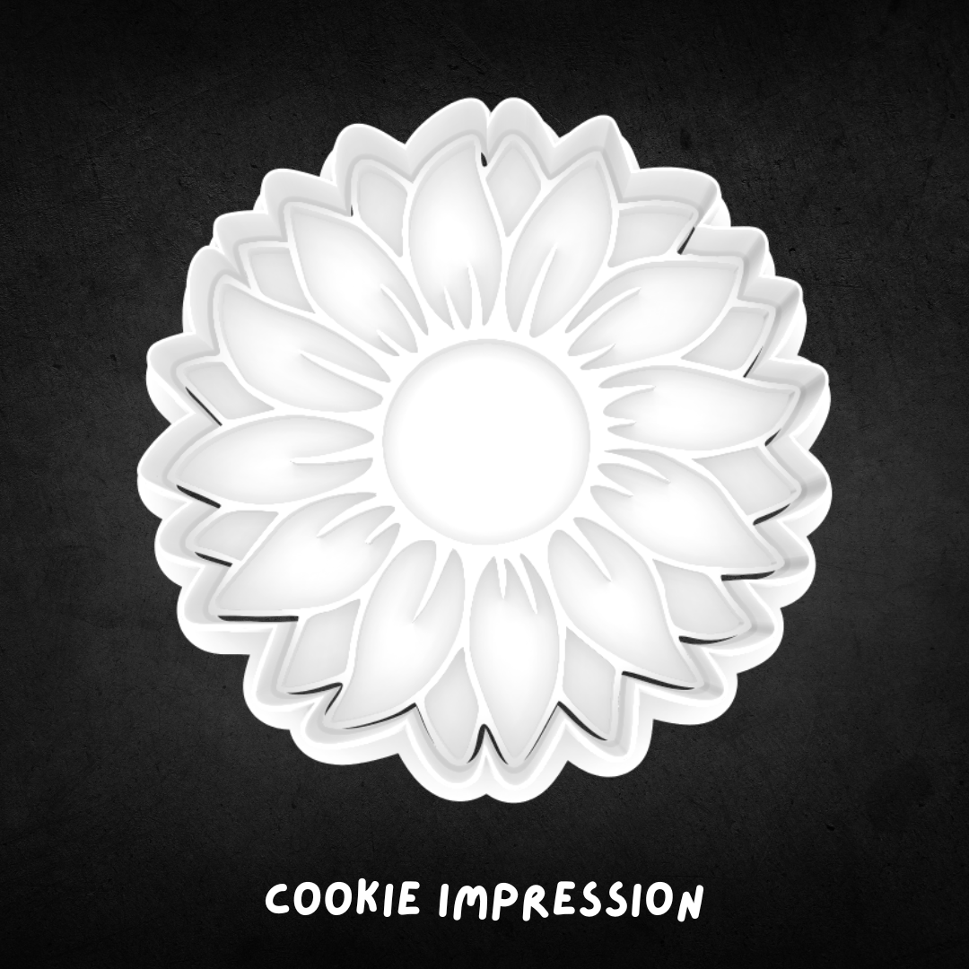 Sunflower Cookie Cutter and Stamp