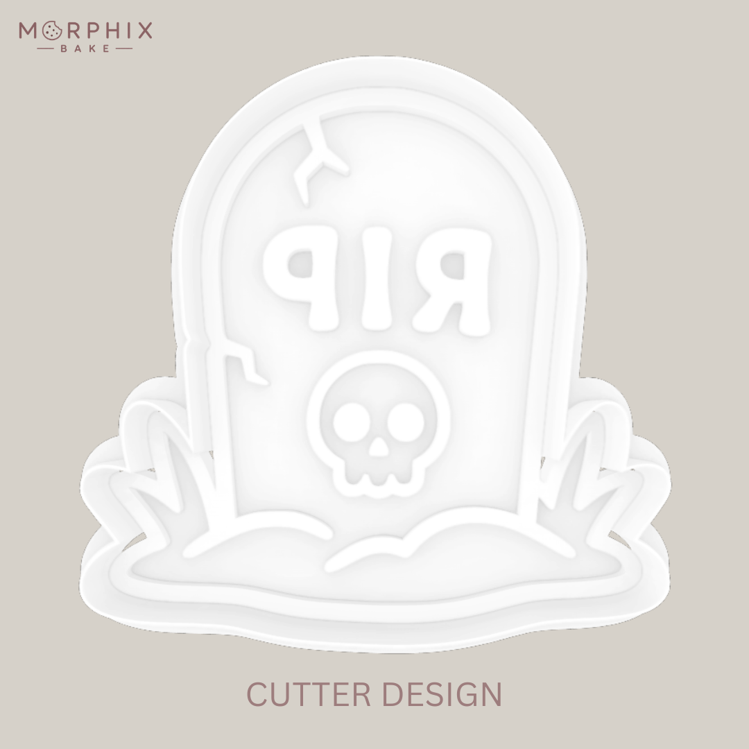 RIP Tombstone Cookie Cutter and Stamp