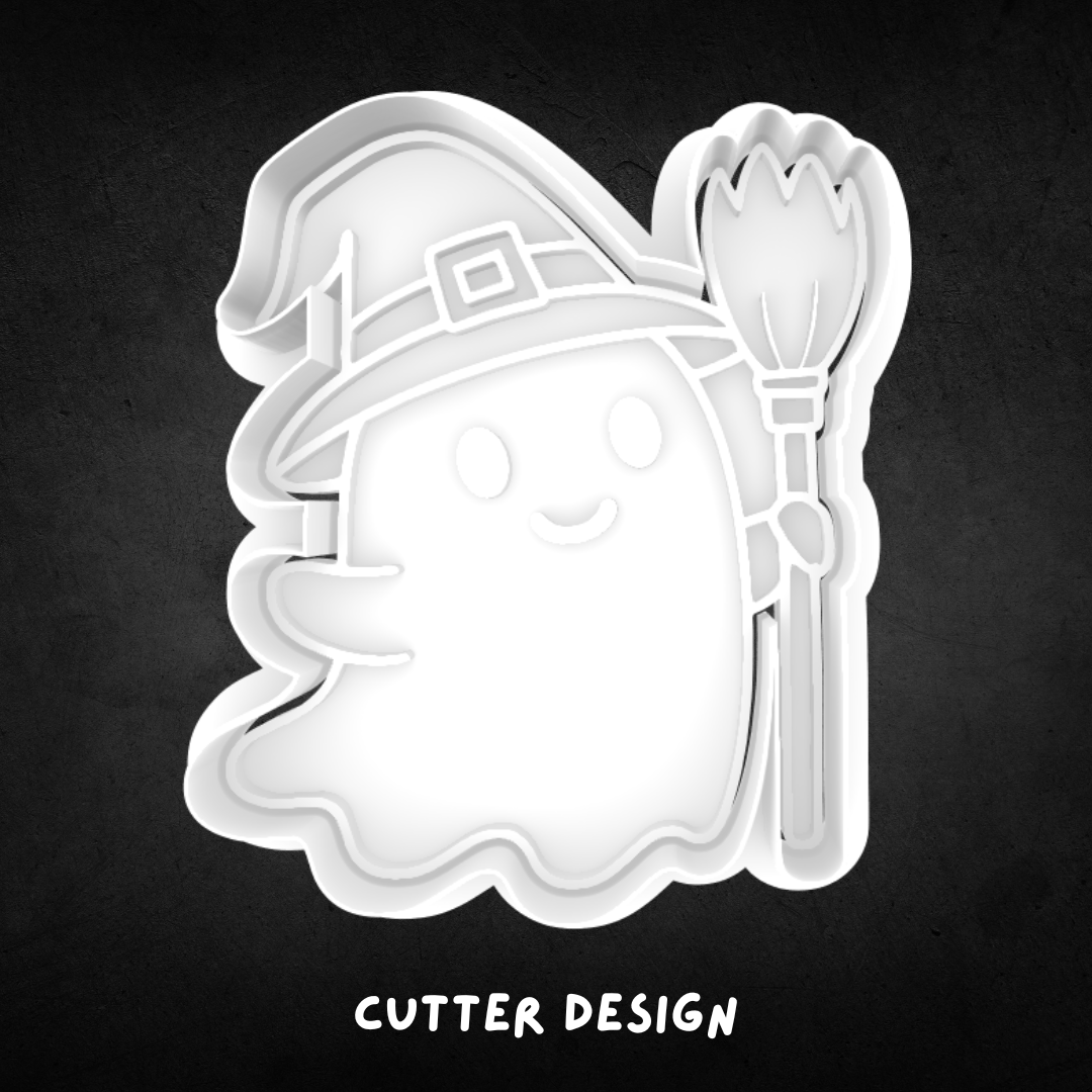 Witch Ghost Cookie Cutter and Stamp