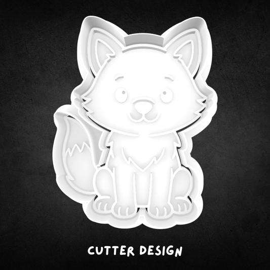 Wolf 01 Cookie Cutter and Stamp