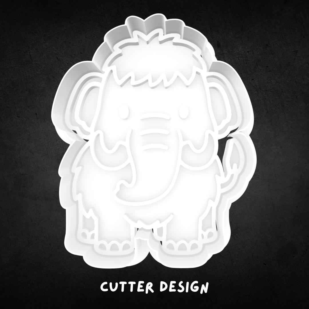 Woolly Mammoth Cookie Cutter and Stamp