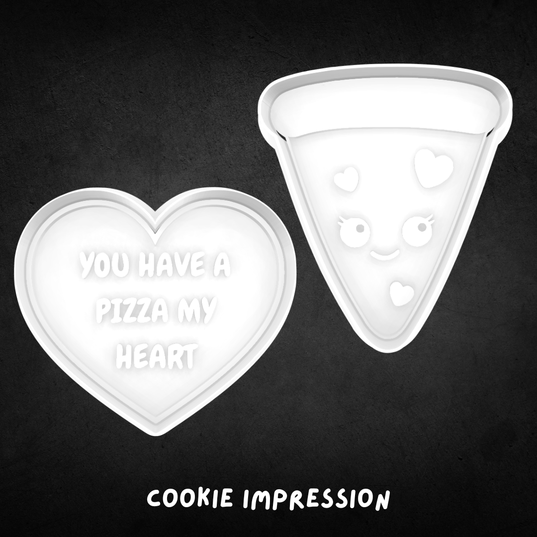 Pizza My Heart (Set of 2) Cookie Cutter and Stamp