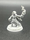 Unpainted Halfling Male Mage Alt 25mm Base 3D Printed Resin DnD Fantasy Figurine