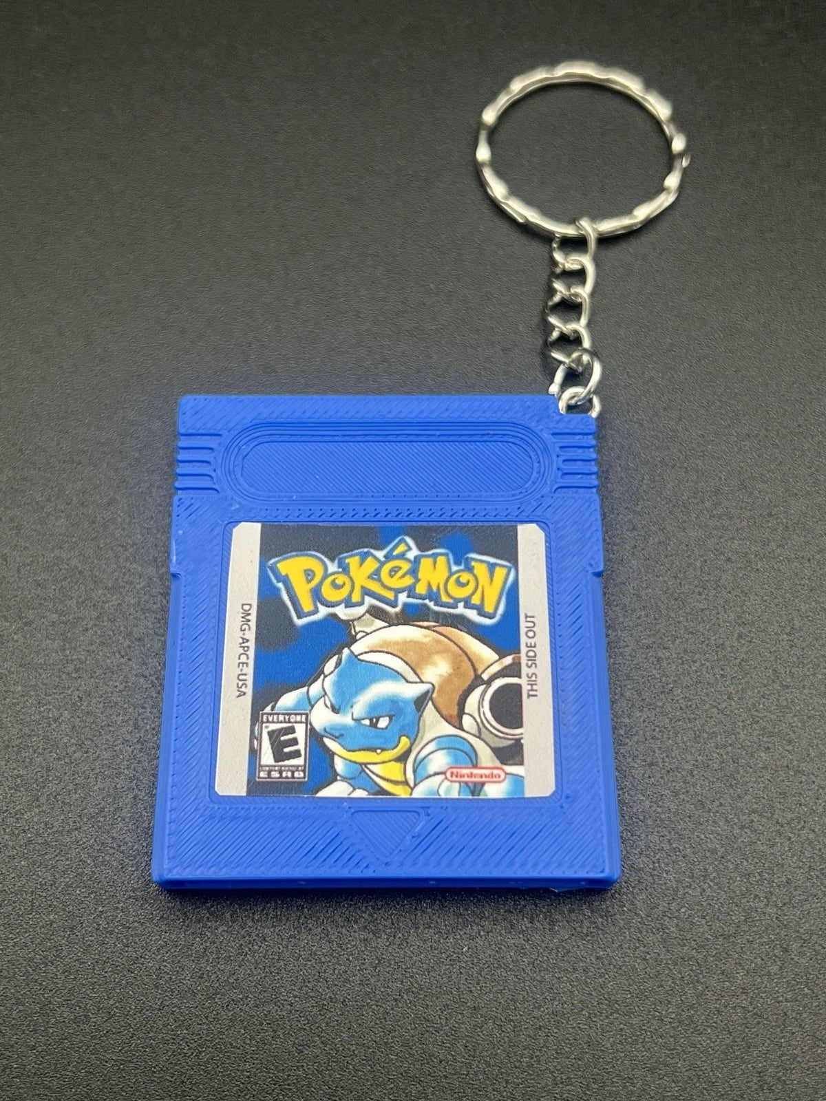 Gameboy Cartridge Keychain / Bag Charm 3D Printed Fan Art Pokemon Blue Version
