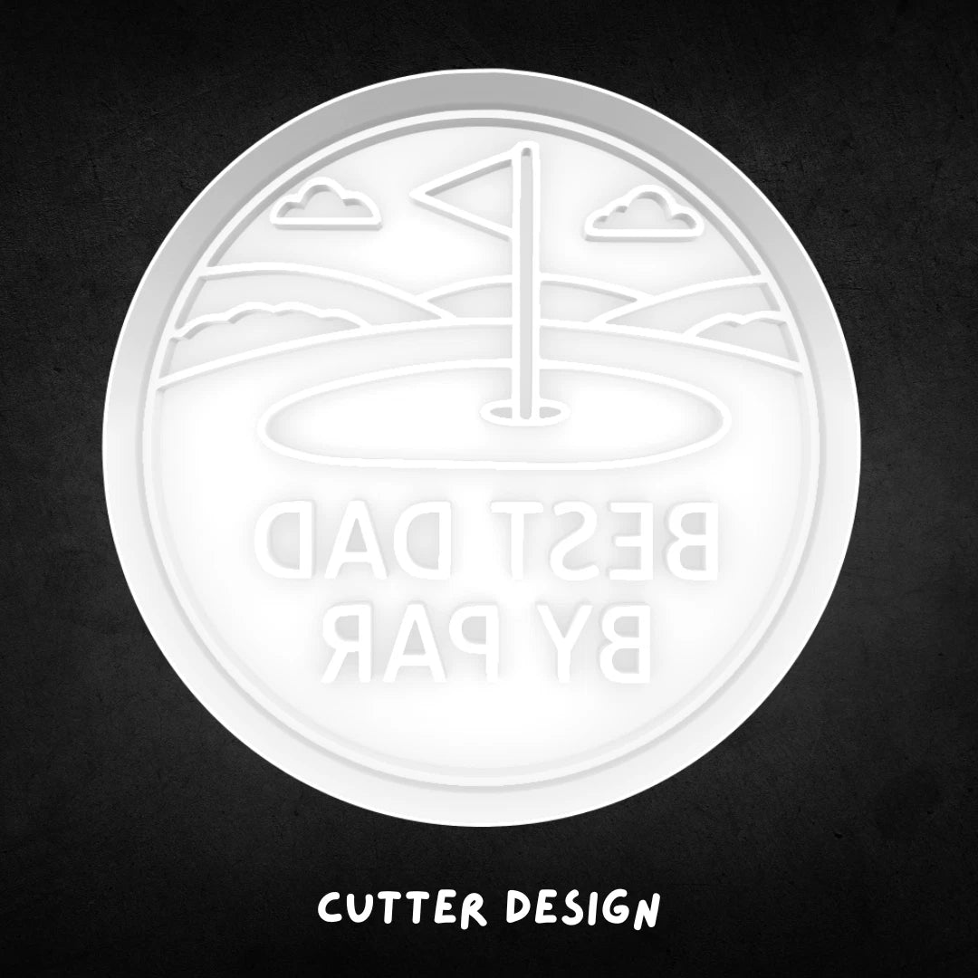 Best Dad by Par Cookie Cutter and Stamp